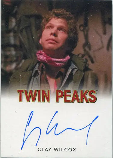 Autographed trading card of Clay Wilcox as Bernard Renault from Twin Peaks series