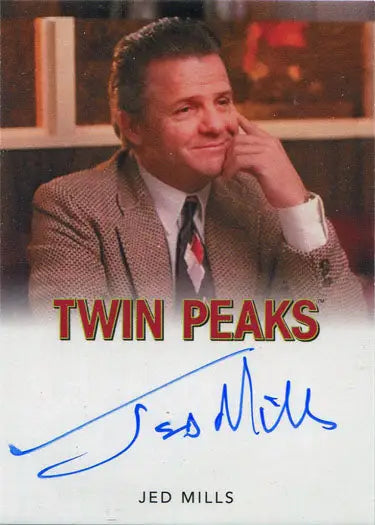 Autographed Jed Mills as Wilson Mooney promotional card from Twin Peaks TV show