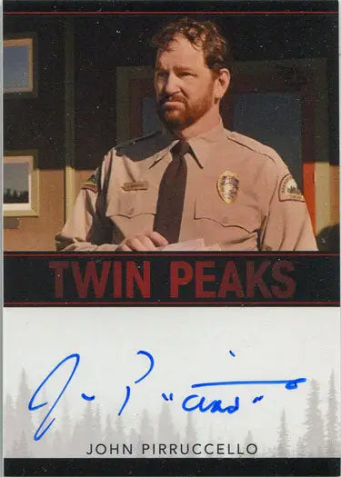 Autographed trading card of John Pirruccello as Chad from Twin Peaks Archives