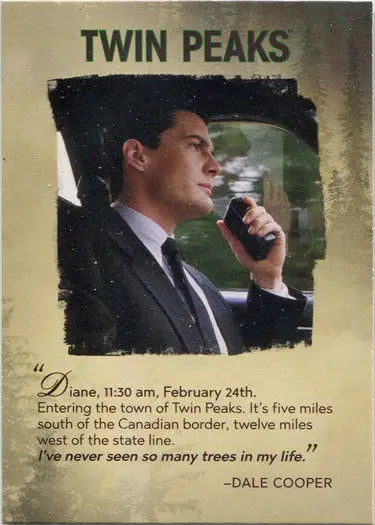 Twin Peaks trading card featuring a scene from the iconic TV series
