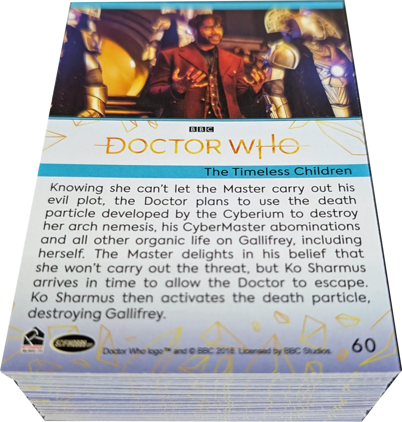 Doctor Who trading card from Rittenhouse 2022 card base set featuring The Timeless Children