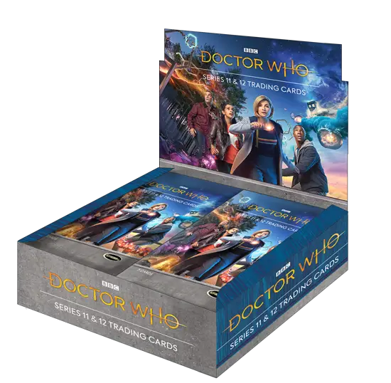 Doctor Who trading card display box from Rittenhouse 2022 limited edition hobby box