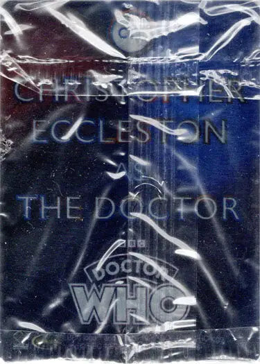 Shrink-wrapped Doctor Who DVD case featuring Christopher Eccleston and case topper card