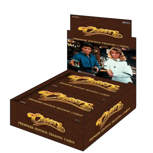 Box of Cheers trading cards in Rittenhouse 2025 Cheers Premiere Edition Hobby Box