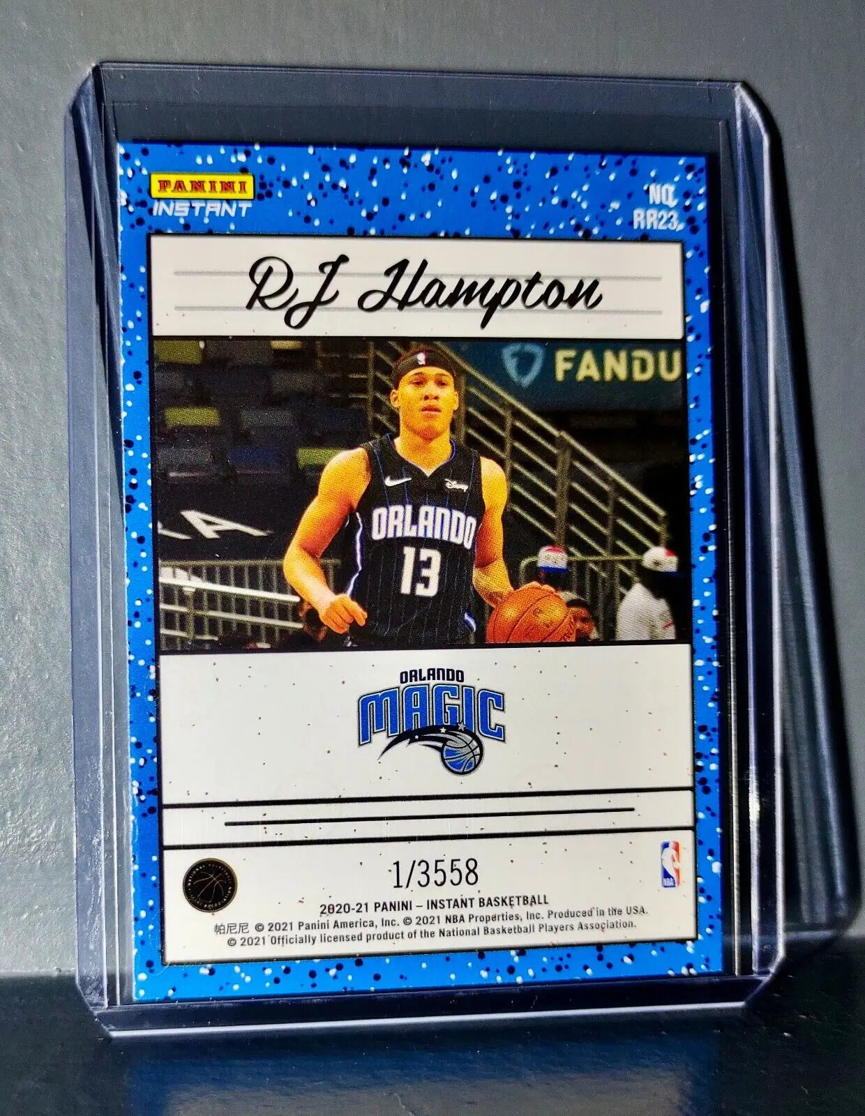 RJ Hampton 2020-2021 Panini NBA Instant #23 Rated Rookie Retro Card 1/3558 - Basketball Card Single