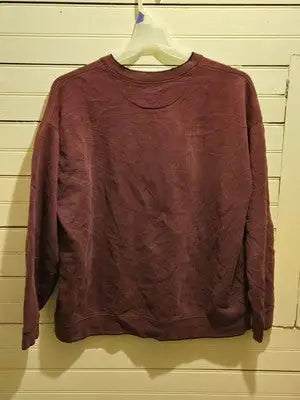 Roadhouse Embroidered Moose Sweatshirt Mens XL-XXL Burgundy Crewneck Pullover - Apparel