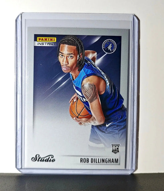 Rob Dillingham 2024-25 Panini NBA Studio #39 Rookie Card Timberwolves 1/275 - Basketball Card Single