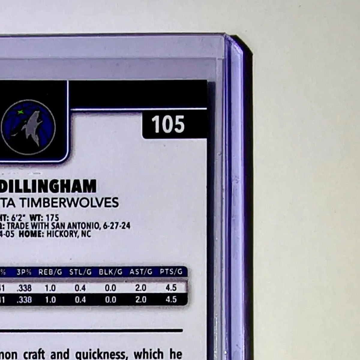 Rob Dillingham 2025-26 NBA Topps Chrome Update #105 Card Minnesota Timberwolves - Basketball Card Single