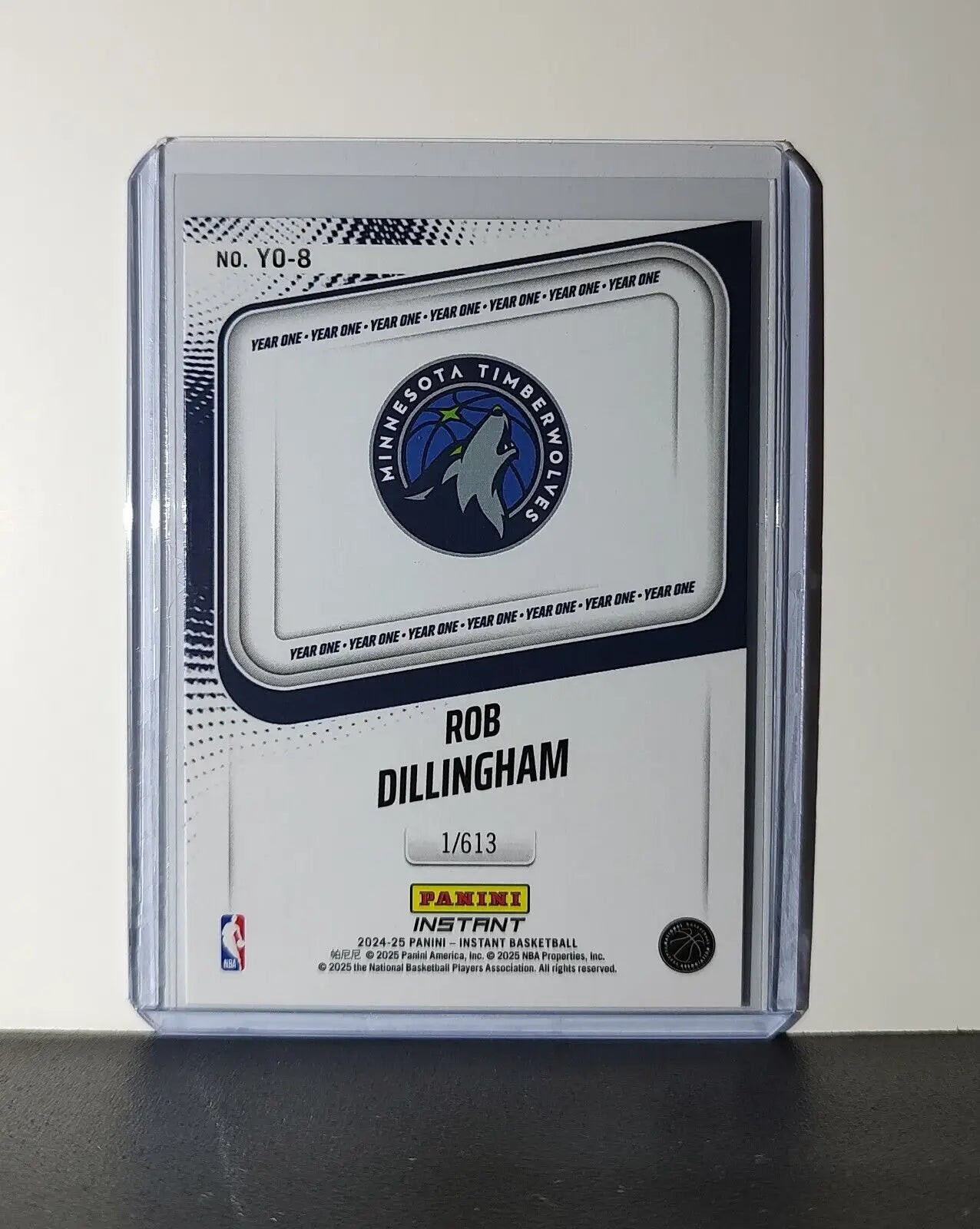 Rob Dillingham Rookie Card 2024-25 Panini Year One #8 Timberwolves 1/613 - Basketball Card Single