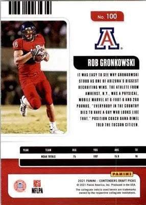 Rob Gronkowski - 2021 Panini Contenders Draft Picks - #100 - Football - Football Card Single