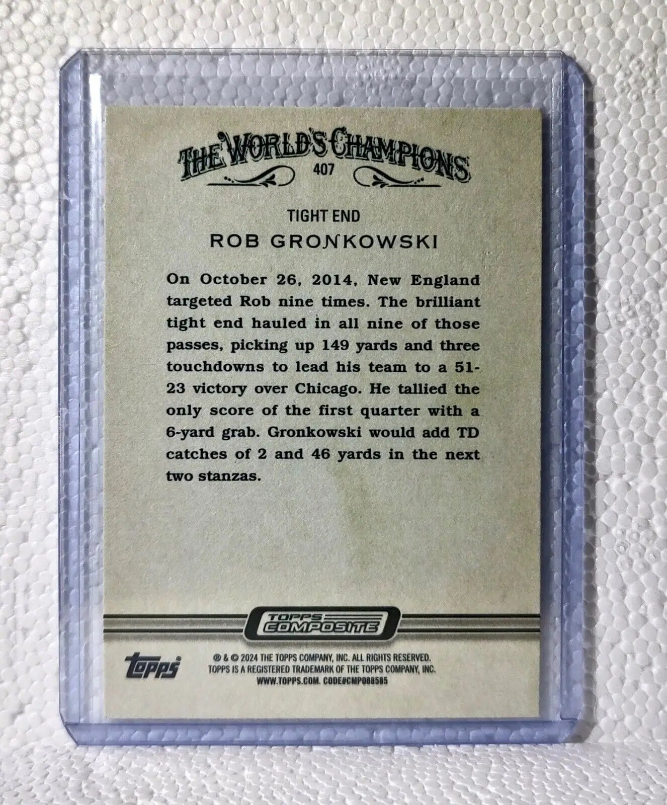 Rob Gronkowski 2023 Topps Allen & Ginter #407 Football Card New England Patriots - Football Card Single