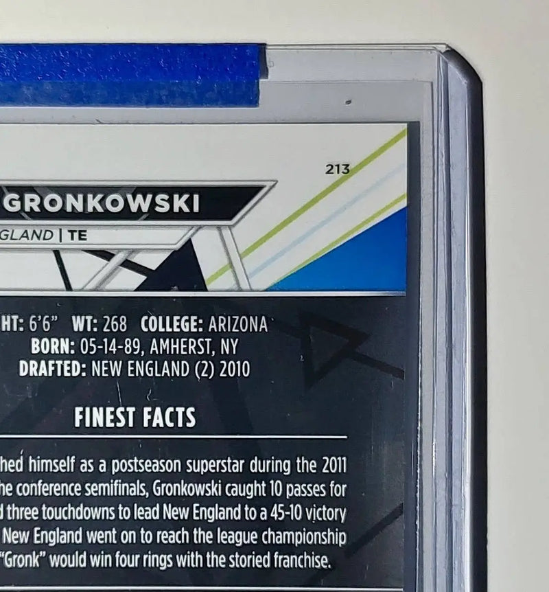 Rob Gronkowski 2023 Topps Finest NFL #213 Football Card New England Patriots - Football Card Single