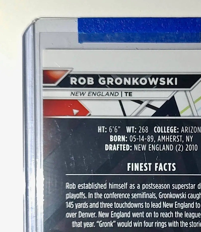Rob Gronkowski 2023 Topps Finest NFL #213 Football Card New England Patriots - Football Card Single