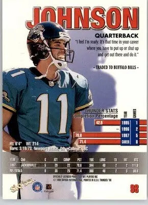 Rob Johnson - 1998 SkyBox Thunder - #98 - Football
