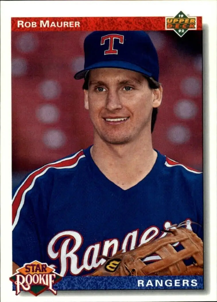 Rob Maurer 1992 Upper Deck MLB #10 Star Rookies Baseball Card Texas Rangers - Baseball Card Single