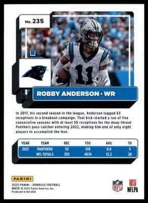 Robby Anderson 2022 Donruss #235 Carolina Panthers - Football Card Single