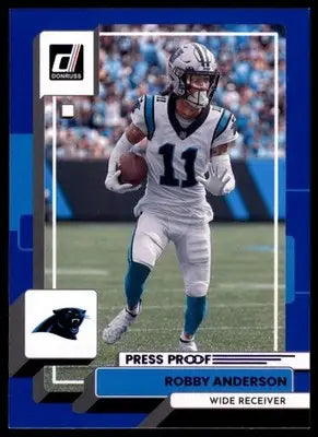 Robby Anderson 2022 Donruss Blue Press Proof #235 Carolina Panthers - Football Card Single