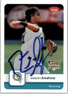 Robert Andino - 2006 Fleer - #198 - RC,AUTO Baseball - Baseball Card Single