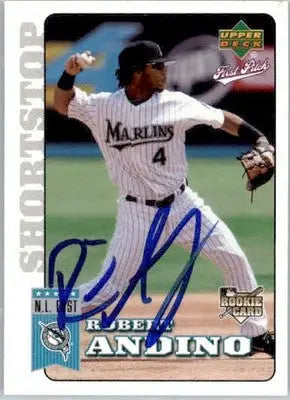 Robert Andino - 2006 Upper Deck First Pitch - #80 - RC AUTO Baseball - Baseball Card Single