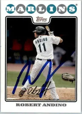 Robert Andino - 2008 Topps Updates & Highlights - #UH269 - AUTO Baseball - Baseball Card Single