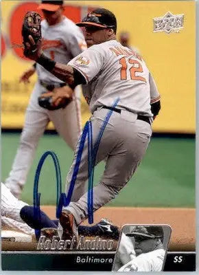 Robert Andino - 2010 Upper Deck - #81 - AUTO Baseball - Baseball Card Single