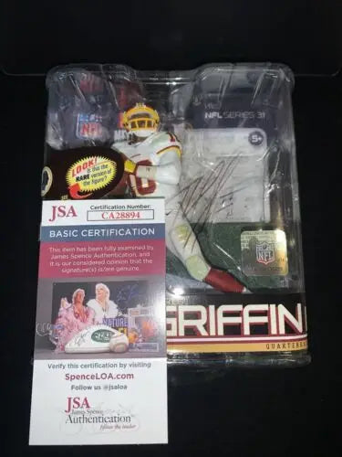 Robert Griffin action figure, 2012 McFarlane Ser 31 white variant Redskins collectible