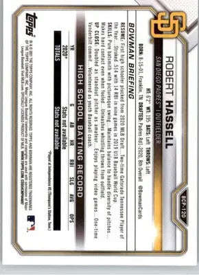 Robert Hassell - 2021 Bowman - #BCP-120 - Chrome Prospects Mojo Refractor - Baseball Card Single