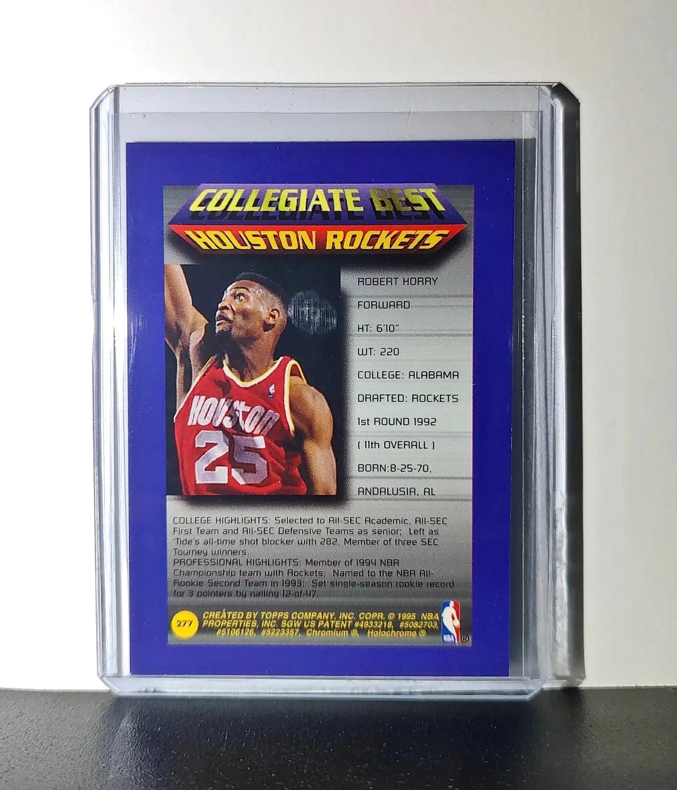 Robert Horry 1994-95 Topps Finest #277 Collegiate Best