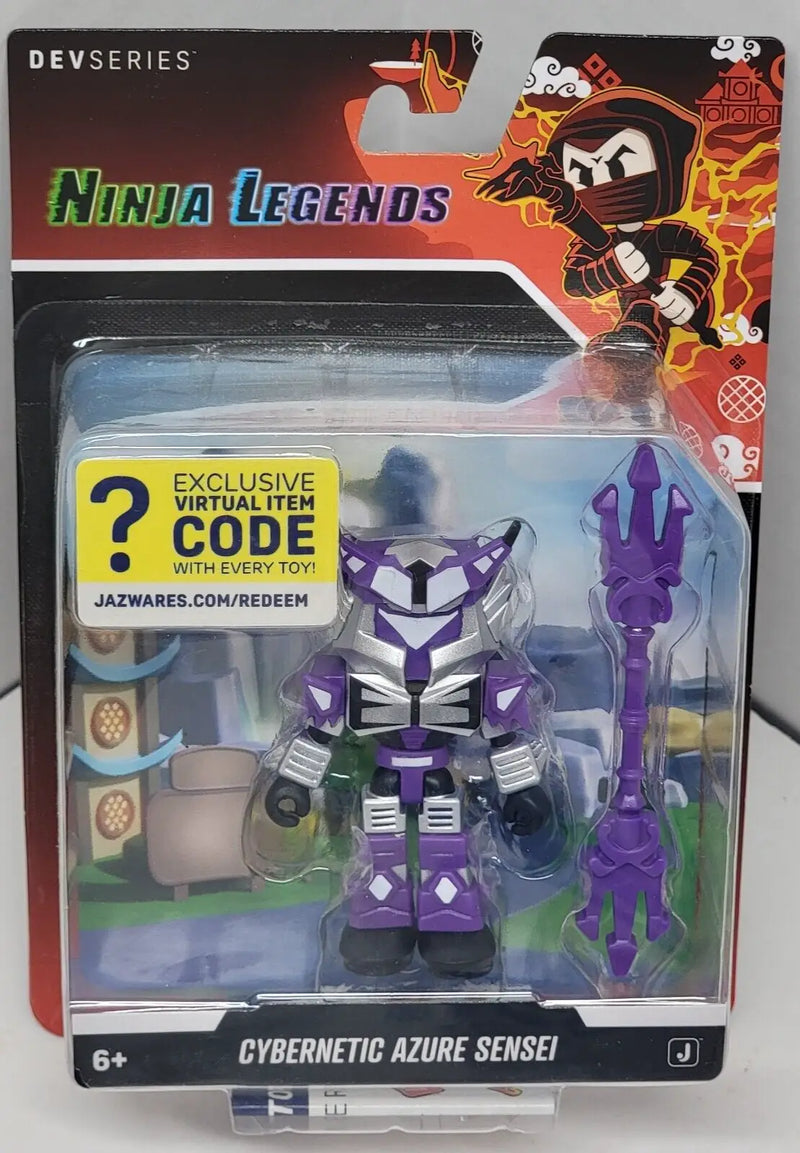 Roblox Ninja Legends Cybernetic Azure Sensei 3in Figure w/ Virtual Item Code NIP - Action Figure & Toy