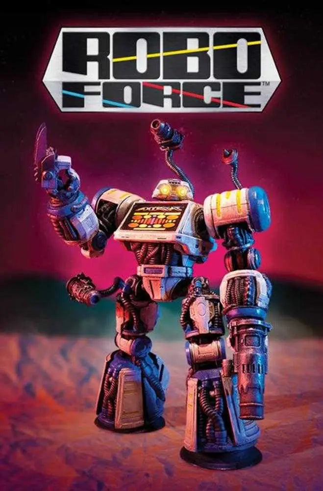 Retro robot with mechanical arms on Roboforce #1 Cover C Toy Variant for trading cards