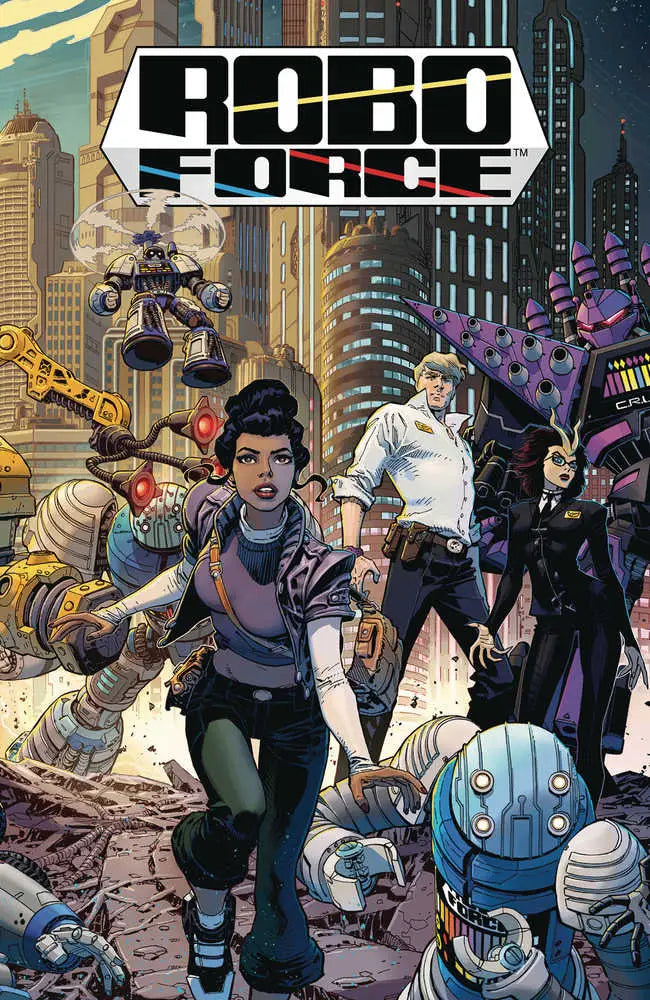 Comic book cover artwork for Robo Force #2 with action-packed robots and characters