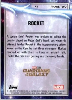 Rocket - 2025 Topps Chrome Marvel Studios - #43 - Non_sport - Marvel Card Single