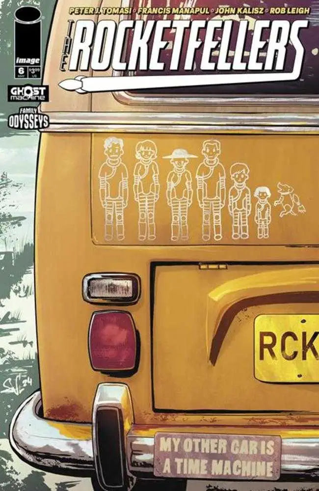 Comic book cover featuring a yellow van from Rocketfellers #6 Cover C Sean Von Gorman Variant