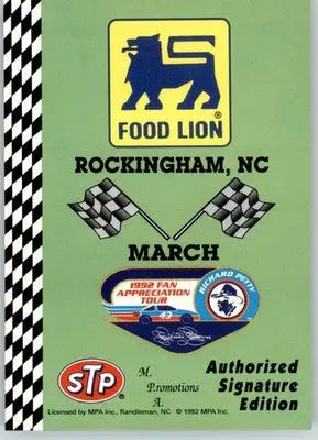 Rockingham - 1992 Food Lion Richard Petty - #5 - Racing - Racing Card Single