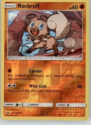 Rockruff - Guardians Rising - 73/145 - Reverse Holo LP Pokemon - Pokémon Card Single