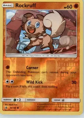Rockruff - SM - Guardians Rising - Reverse Holo LP - #73/145 - Pokémon Card Single