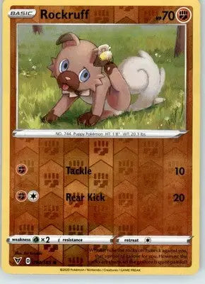 Rockruff - SWSH04: Vivid Voltage - 094/185 - Reverse Holo LP - Pokémon Card Single