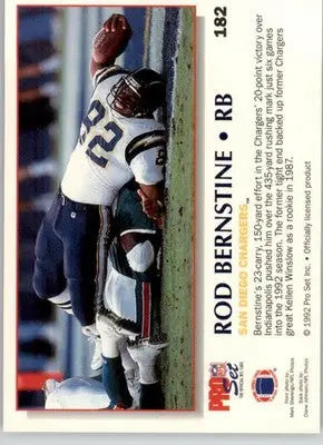 Rod Bernstine - 1992 Pro Set Power - #182 - Football - Football Card Single