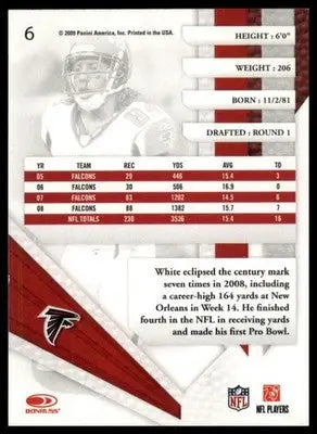 Roddy White 2009 Playoff Absolute Memorabilia Retail #6 Atlanta Falcons