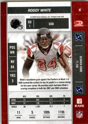 Roddy White - 2009 Playoff Contenders - #6 - Football - Football Card Single
