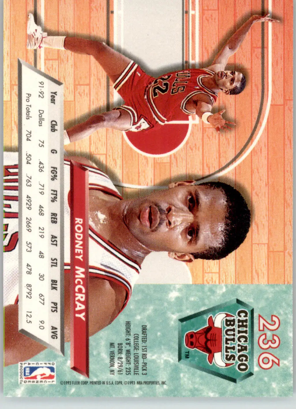 Rodney McCray - 1992-93 Ultra - #236 - Basketball - Basketball Card Single