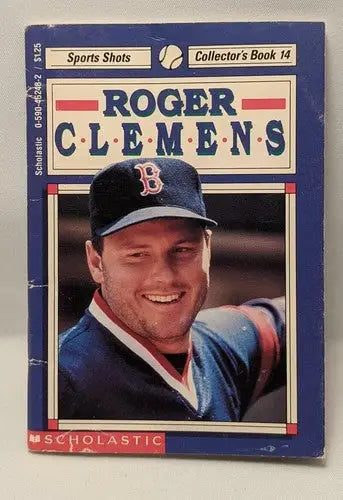 Roger Clemens Scholastic Sports Shots Collector’s Book cover featuring Roger Clemens