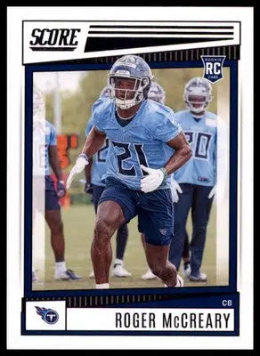 Roger McCreary Rookie 2022 Score #347 Tennessee Titans - Football Card Single