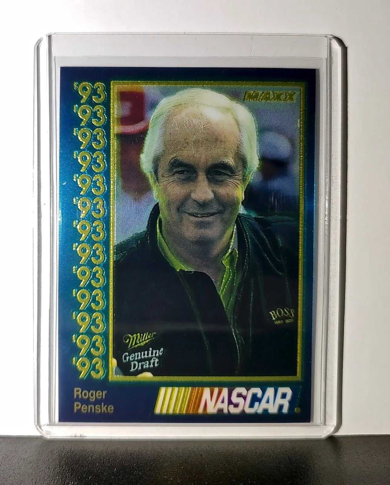 Roger Penske 1993 Maxx Premier Plus Racing #100 NASCAR Card Penske Racing South - Racing Card Single
