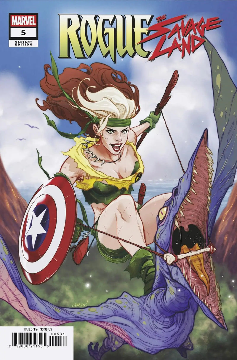 Comic book cover for Rogue The Savage Land #5 Ario Anindito Variant showcasing vivid art
