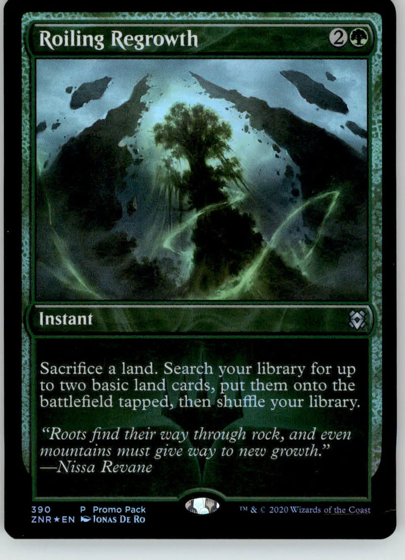 Roiling Regrowth - Promo Pack: Zendikar Rising - 390 - Foil HP Magic
