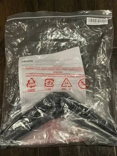 Packaged black monitor stand for Roku TCL TV Stand S-Series S401 S403 S405 with hardware instructions