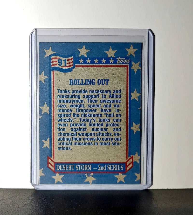 Rolling Out 1991 Topps Desert Storm #91 Card