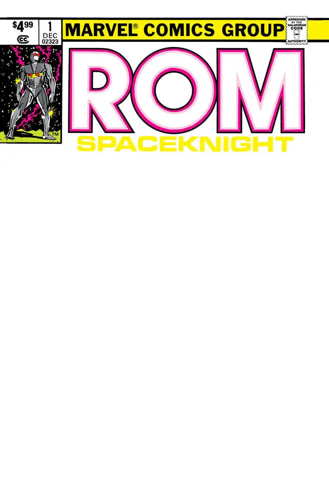 Comic book cover for ROM Spaceknight on Rom #1 Facsimile Edition Blank Variant
