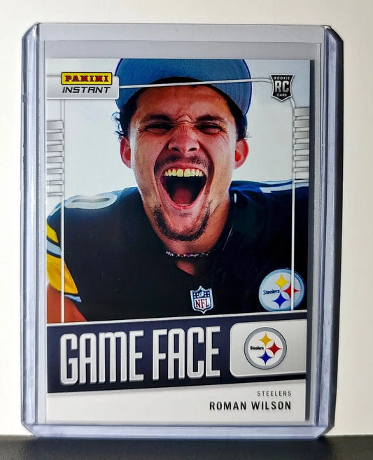 Roman Wilson 2024 Panini Game Face #25 NFL Rookie Card Pittsburgh Steelers 1/331 - Football Card Single